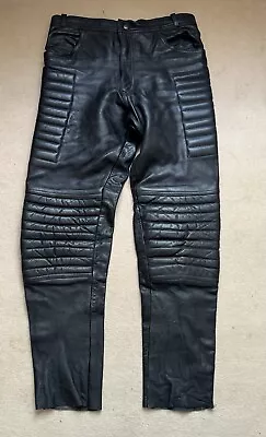 Vintage Leather Bike Jeans Men’s Waist 34 Gay BLUF Interest • £20