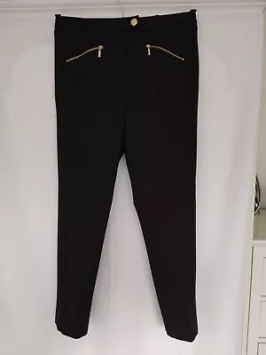 Marks And Spencer The Mia Slim Ankle Grazer Trousers In Black - Size 12 Reg • £0.99