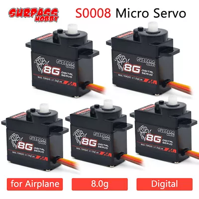 5pcs/lot Surpass Hobby Digital Servo 8g For RC Airplanes Fixed-wing Helicopter • $9.20