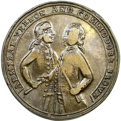 1739 B-255 Admiral Vernon & Commodore Brown Six Ships Medal • $750