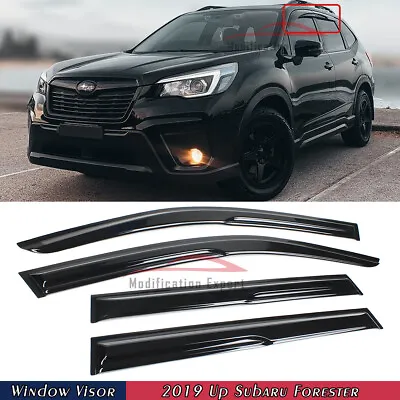 For 2019-2024 Subaru Forester JDM 3D Wavy Mugen Style Window Visors Rain Guards • $35.99
