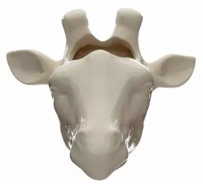 £9.95 • Buy Novelty Giraffe Head White Ceramic Garden Wall Hanging Planter New In Box