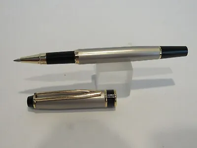 TERZETTI Expert  Metal Silver /GT Trim Rollerball Pen+velvet Pouch • $6.29