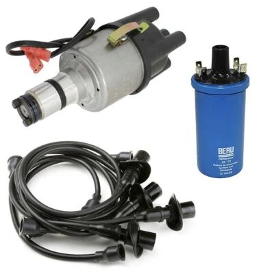 $249.95 • Buy Vw Bug Ignition Kit W/Empi 9441 Electronic 009 Dist, Beru Coil, Black Wires