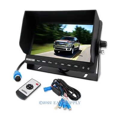 3CH 7  AHD Monitor With Sunshade For DC 12-24V Car Reversing Security  • $165.50