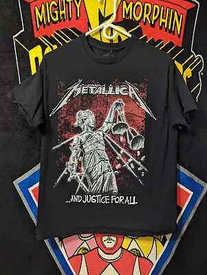 Metallica And Justice For All Black T-Shirt Size Large • $20