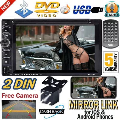 Estereo De Pantalla Para Coche Carro CD DVD MP3 MirrorLink Para Fur Gps+Cámara • $106.79