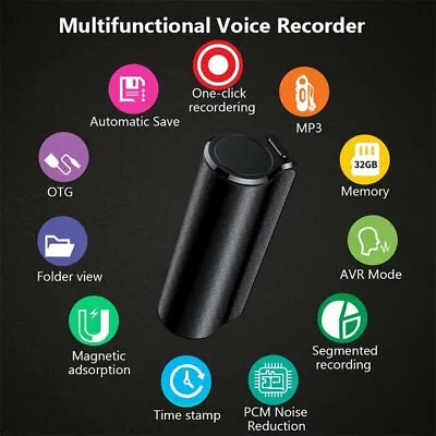 £10.29 • Buy 8-32GB Audio Recorder Mini  Voice Listening Device 1000 Hours Bug Recording