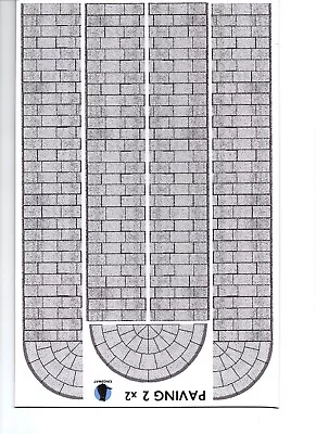 NEW! Kingsway 00 Scale Pavement 2 X Sheets  Ready Made. • £6.99