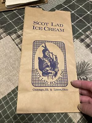 Vintage Bag Scot Lad Ice Cream Sack Frozen Cold Drive-in Restaurant • $5