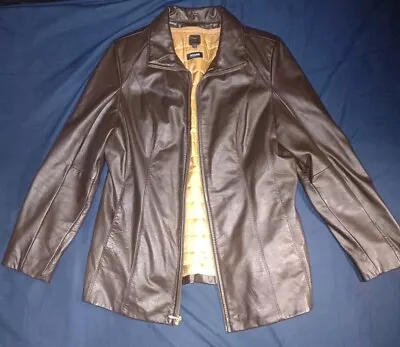 WILSONS LW Thinsulate Insulated BN Leather Jacket Large Removable Liner Superb  • $45