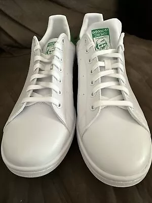 Men's ADIDAS 'Stan Smith' Sz 13 US Shoes White Green Leather Worn Once • $72