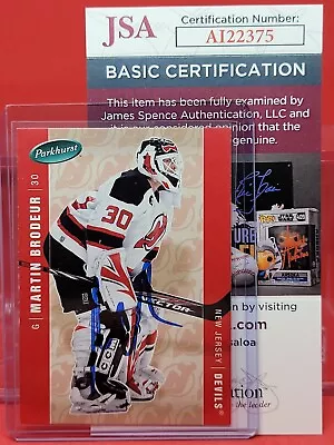 MARTIN BRODEUR CERTIFIED Official Autographed Auto Signed JSA Coa Licensed Card • $49.99