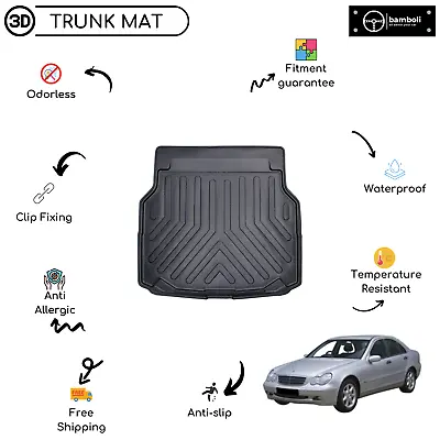 Vehicle Specific Rubber Trunk Mat Fits For Mercedes C Class W203 2001 - 2007 • $79.90