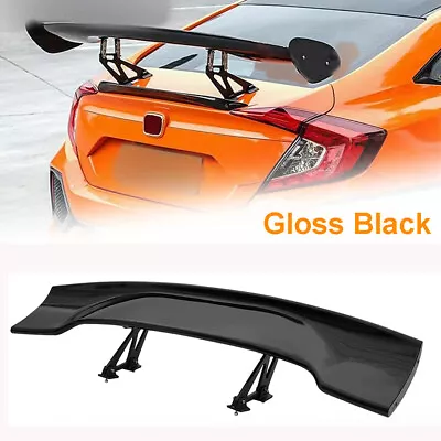 Universal 57''For Honda Acura JDM GT Gloss Black Trunk Spoiler Rear Adjustable • $117.09