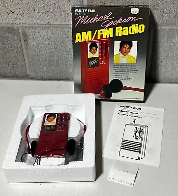 Michael Jackson Vanity Fair Ertl AM/FM Radio Headphones 1984 MJJ Open Box NEW • $175