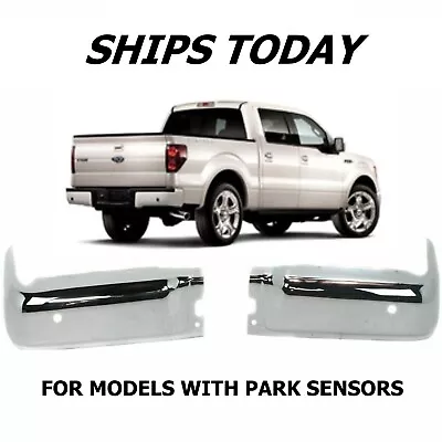 NEW Chrome 2-Piece Rear Bumper Ends For 2009-2014 Ford F-150 SHIPS TODAY • $79.88