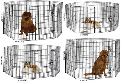 £32.98 • Buy DOG PEN Puppy Pet Playpen Run Outdoor Foldable Enclosure Rabbit Fence Crate Cage