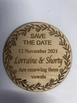 $35 • Buy Personalised Wedding  Save The Date  Fridge Magnets - 4cm X 50pc