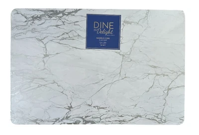 £24.70 • Buy Foiled Granite Thick Cork Heat Resistant Dining Table Placemats Set Of 2, 12x18