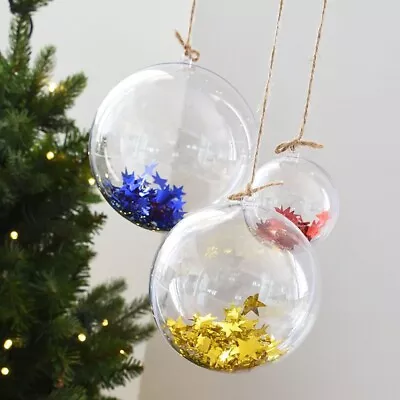 Christmas Ball Transparent Ball Reusable Home Decoration Christmas Tree Decor • $16.70