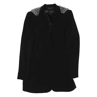 ZARA Studded Womens Blazer Jacket Black M • £35.99