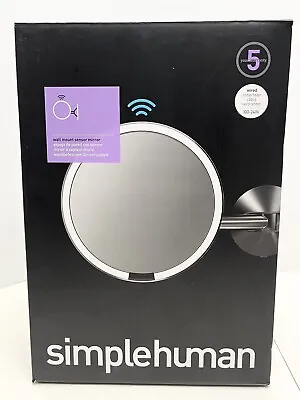 Simplehuman Wall Mount Sensor Mirror 8  Round Brushed Silver Finish Model ST3003 • $116.99