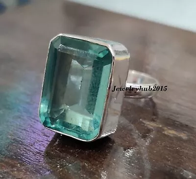 £8.92 • Buy Aquamarine Ring Solid 925 Sterling Silver Women Jewelry All Size MO2006