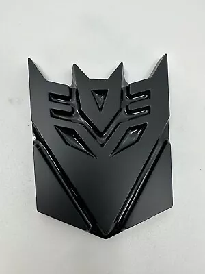 3D Black Decepticon Transformers Emblem Badge Car Stickers Truck Matt Black • $8.99