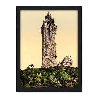 Wallace Monument Stirling Photomechrome Framed Wall Art Print 18X24 In • £36.99