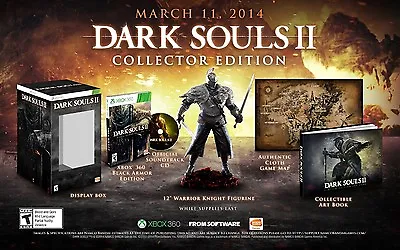$283.80 • Buy NEW Dark Souls II 2 Collector's Edition  (Xbox 360, 2014) Black Armor Statue Map
