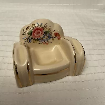 Vintage Ashtray/Pipe Rest Shaped As Art Deco Armchair ~ Kensington Ware ~ RARE • £14