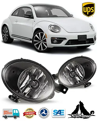 Fog Lights For 2015 2016 2017 2018 Volkswagen VW Beetle Driving Bumper Lamps L&R • $34.99