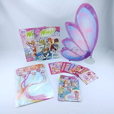 Ultimate Winx Club Bundle! Comics Toy Hair Clip Stickers & Butterflix Wings! • $85