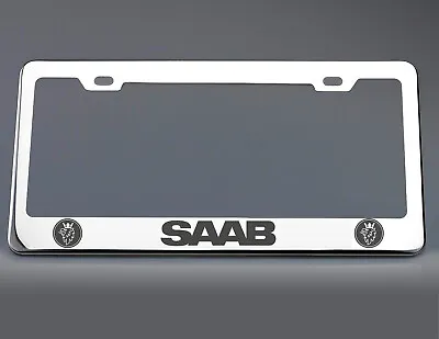 Saab License Plate Frame Stainless Steel With Laser Engraved  • $17.99