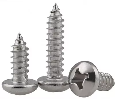 £1.79 • Buy M2-M6 Phillips Pan Head Sheet Metal Self Tapping Screws A4 316 Stainless Steel 