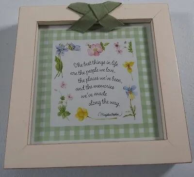 $9.99 • Buy Marjolein Bastin Picture Frame 6”x6” Floral Art Print Inspirational Quotes Decor