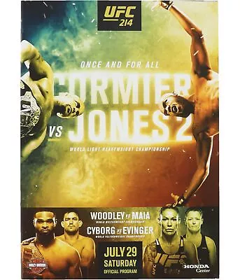 UFC Unisex 214 Cormier Vs Jones 2 Official Program Multicoloured One Size • $31.99