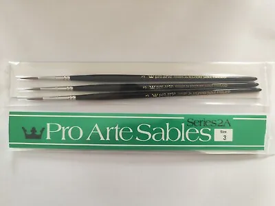 Pro Arte - Designers Kolinsky Sable Brush - Round - Series 2A - Size 3  • £7.55