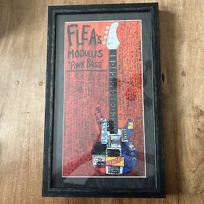 Flea’s Modulus Punk Bass Poster Framed With Glass Guitar Info Red Hot Chili Pepp • $25