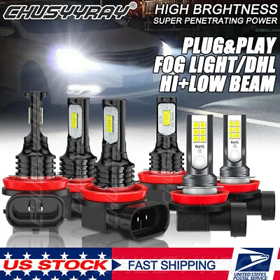 For Nissan Altima 2007-2018 LED Headlight Bulbs High Low Fog Light Combo Kit 6Pc • $65.74