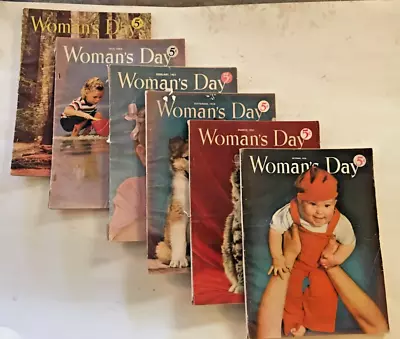 Vintage Women’s Day Magazine Lot 1950 & 1951 Great Soft Girl Ads • $24.99