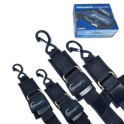 $59.37 • Buy WavesRx Boat & Pontoon Trailer Transom Straps (4PK) | 48  Marine Tie Downs - Adj