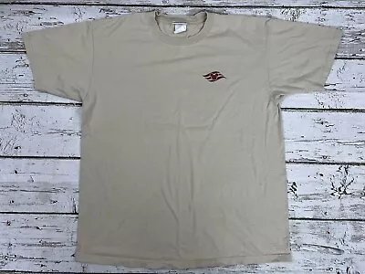 Disney Cruise Line Beige Mickey Mouse Ears Double Sided Short Sleeve T-Shirt XL • $18