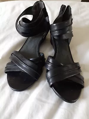 Ladies Size 3.5 Black Sandal By M&S Footglove • £8.99