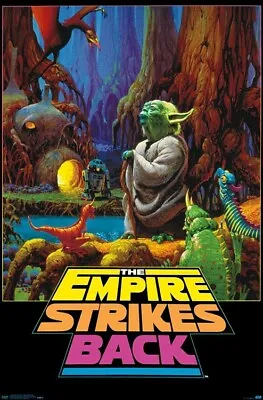 STAR WARS - EMPIRE STRIKES BACK - NEON COLOR POSTER - 22x34 - YODA 17932 • $14.95