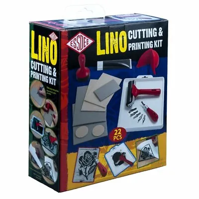 £28.14 • Buy Essdee Lino Cutting And Printing Kit - 22 Pieces Set  Create Stamps And Prints