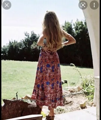 $50 • Buy Arnhem Vintage Spanish Rose Midi Skirt In Scarlett-Size 8 - In Perfect Condition