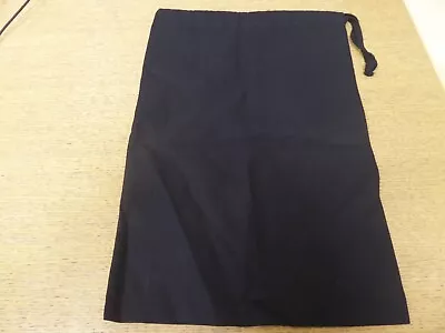 BLACK COTTON CLOTH POUCH DRAW STRING BAG 34 X 24 Cm #155 • £2.99