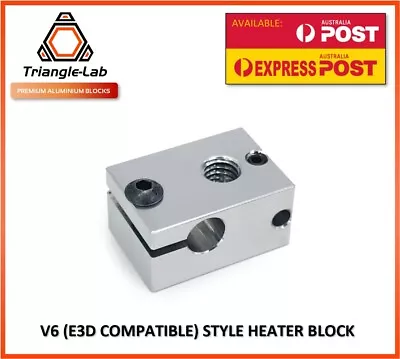 Triangle-Lab Aluminium Heater Block PT100 To Suit E3D V6 Hotends • $9.95